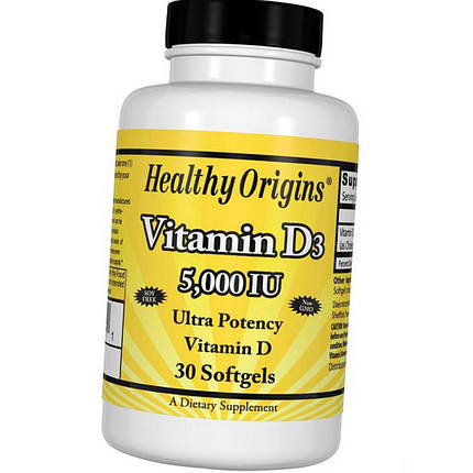 Вітамін Д3 Healthy Origins Vitamin D3 5000 IU 30 капс, фото 2