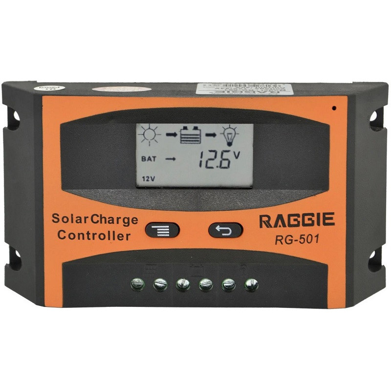 Контролер для сонячної батареї Raggie RG-501 20A, фото 1