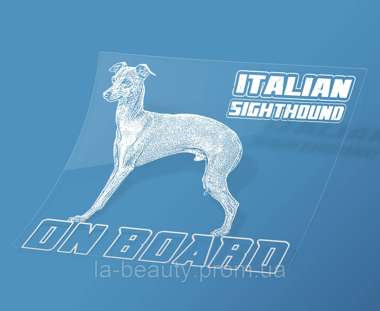 Автомобільна наклейка Левретка на борту (sticker Italian Sighthound On Board)