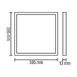 Світлодіодна врізна панель 600 мм Smd Led Horoz CAPELLA 48W, фото 5