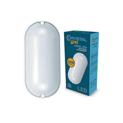 Світильник світлодіодний накладний СRYSTAL Opal 20Вт 6500K IP54 (DNL-029), фото 2