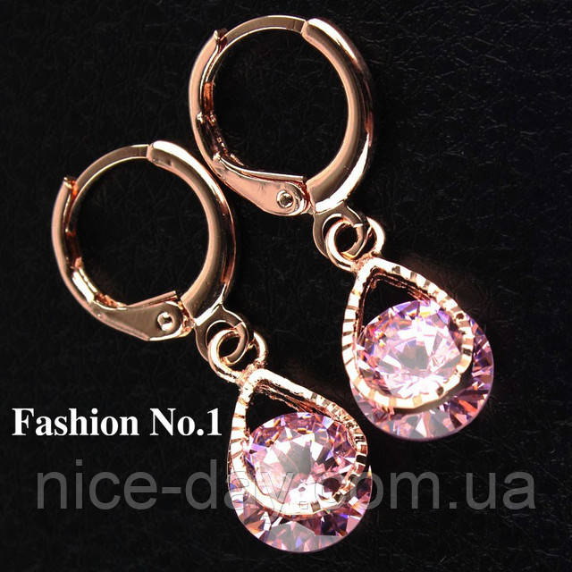 Серьги розовые Сережки