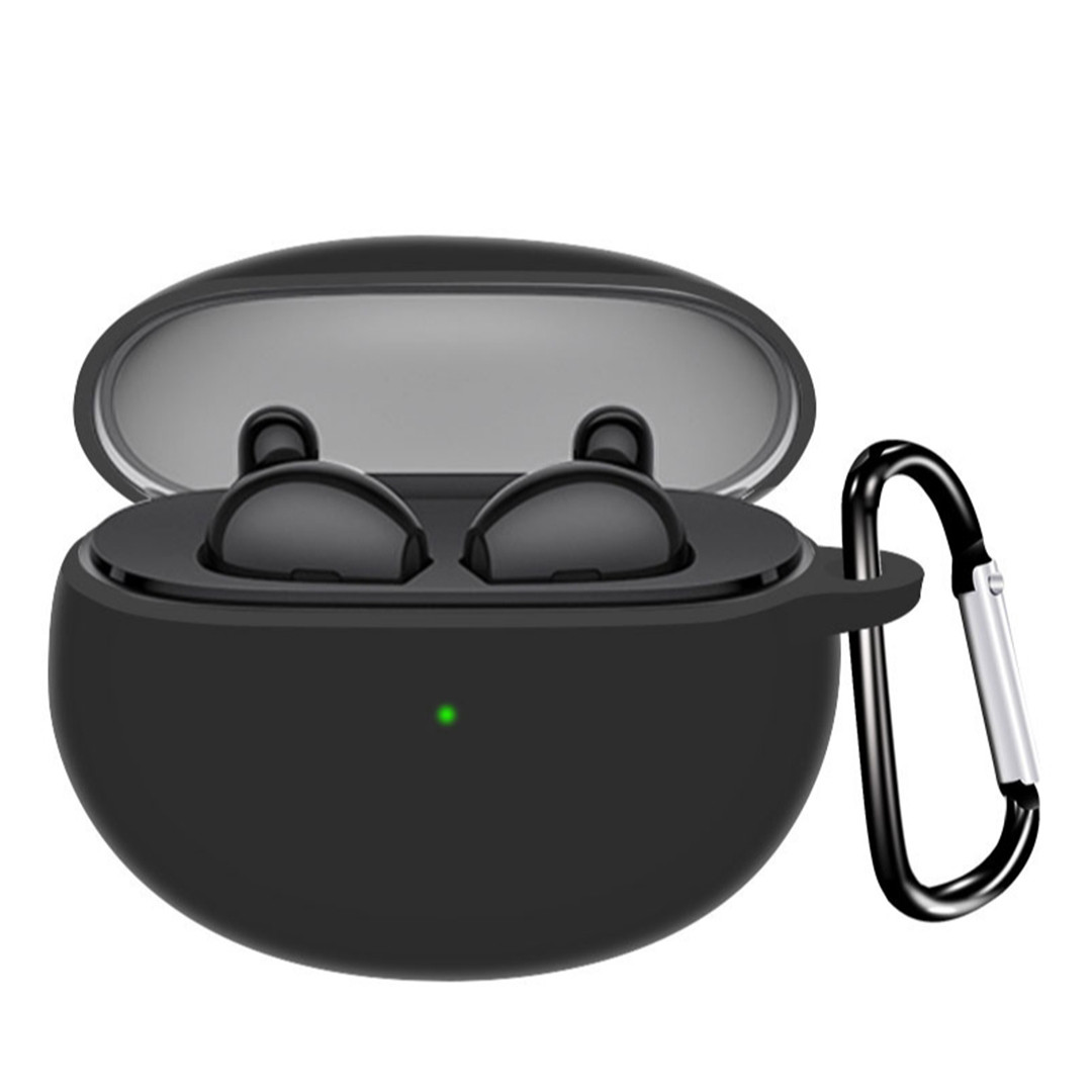 Силіконовий чохол для Oppo Enco Air 2 (ETE11) | чохол + карабін | чорний