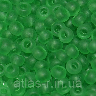 Бісер Preciosa Чехія №50100 matt 1г, насичений зелений, прозорий, матовий