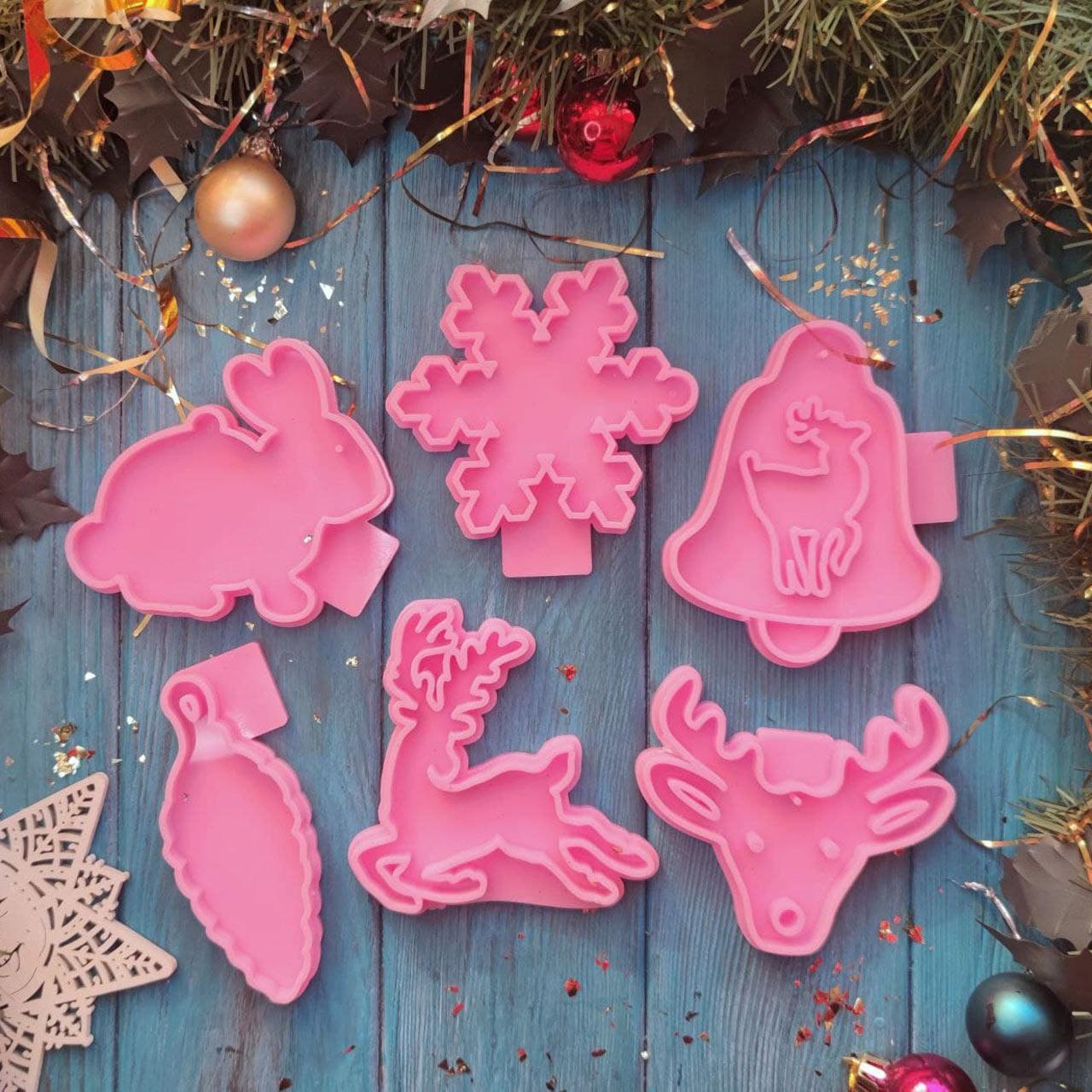 Молд силіконовий "Зимова казка". Вид на вибір: , модель "Зайчик", 1 шт.