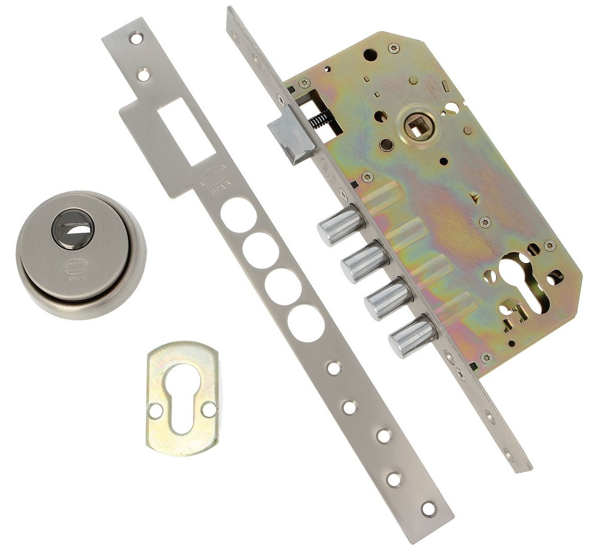 Врізний основний замок Amig 110 50/85 матовий нікель (Іспанія)