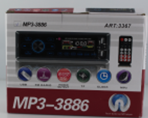 Автомагнітола MP3 3886 ISO, 1DIN сенсорний дисплей