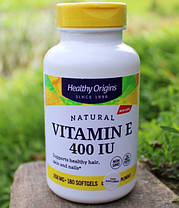 Вітамін Е Healthy Origins Vitamin E 400 180 гел капс, фото 3