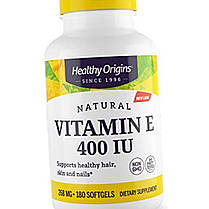 Вітамін Е Healthy Origins Vitamin E 400 180 гел капс, фото 2