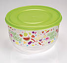 Контейнер харчовий круглий FRUITY UCSAN plastik (15 X 9 см) 1 л, М-1401, фото 3