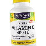 Вітамін Е Healthy Origins Vitamin E 400 180 гельових капсул, фото 5