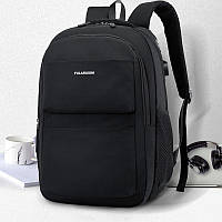 Рюкзак городской мужской с USB портом. Мужской рюкзак для ноутбука Черный