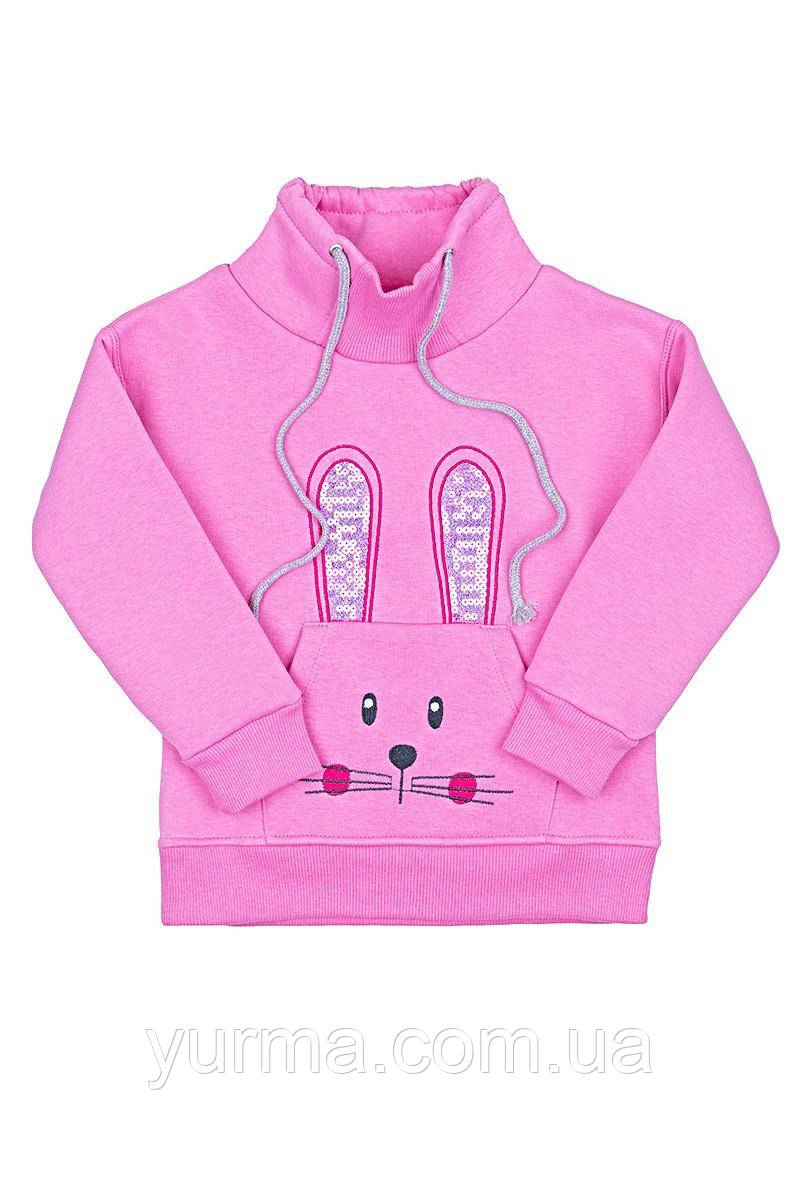 Джемпер для дівчинки рожевий "Зайчик" топ Юрма одяг