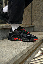 Кросівки чоловічі Adidas NiteBall Black Red Адідас Найтбол Блек Ред 44