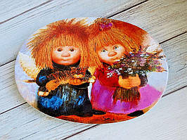 Настінне панно "Ангелочки з котом" ( Підставка під гаряче) 20*29 см