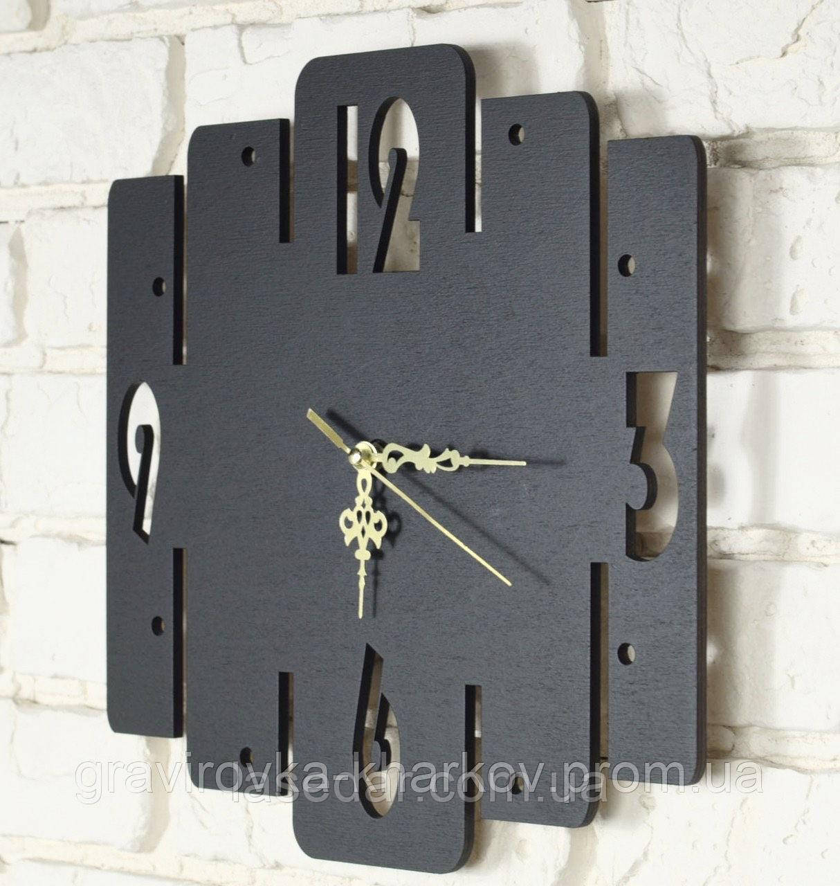 Часы настенные черные, фото 1
