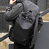 Рюкзак міський чоловічий з USB портом. Чоловічий рюкзак для ноутбука Чорний, фото 2