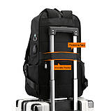 Рюкзак міський чоловічий з USB портом. Чоловічий рюкзак для ноутбука Чорний, фото 9