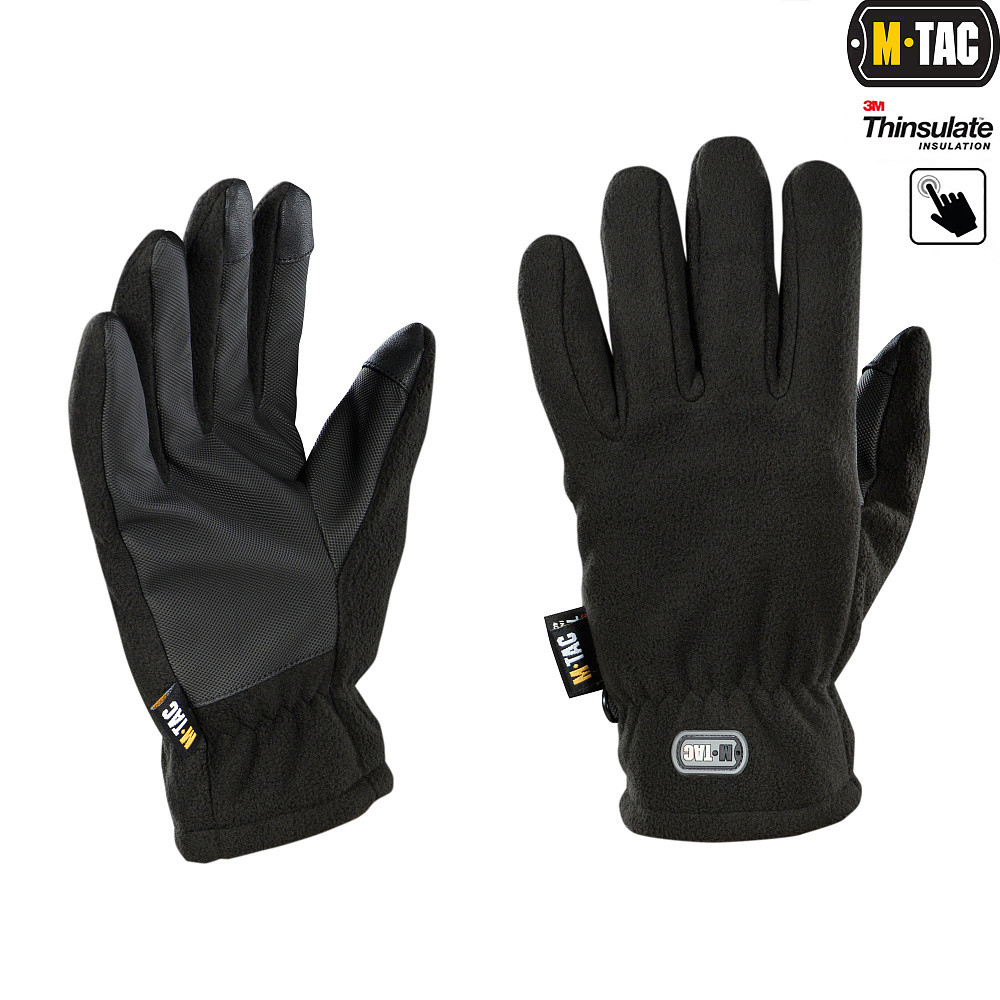 M-Tac рукавички військові Fleece Thinsulate Black, фото 1