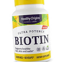 Біотин Healthy Origins Biotin 10000 mcg 60 капс, фото 3