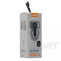 Ldnio C308 Car Charger Set (Lightning) (2 USB)(3.6 A) Black