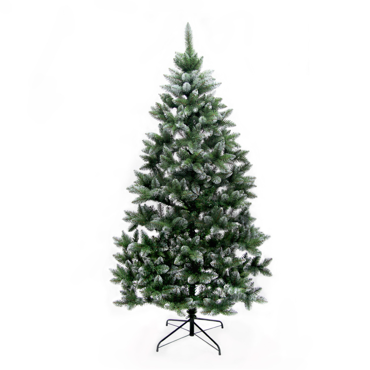 Новорічна штучна ялинка Elegant 220см зелена з білими кінчиками, фото 1