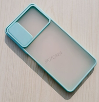 Чохол бампер soft-touch зі шторкою для камери Xiaomi POCO M3 Pro/Xiaomi Redmi Note 10 5G Колір Бірюзовий