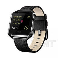 Ремешок TTech Leather Colourful Series Fitbit Blaze Black