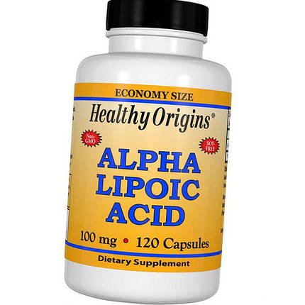 Альфа-ліпоєва кислота Healthy Origins Alpha Lipoic Acid 100 mg 120 капс, фото 2