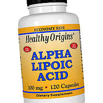 Альфа-ліпоєва кислота Healthy Origins Alpha Lipoic Acid 100 mg 120 капс, фото 3