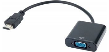 Конвертор HDMI в VGA TCOM, з кабелем 0.1 м, штекер HDMI — гніздо VGA, фото 1