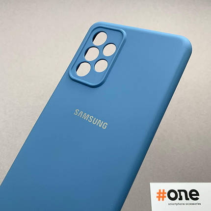 Чохол для Samsung Galaxy A52 з мікрофіброю з захистом для камери чохол на телефон самсунг а52 синій CMR, фото 3