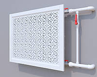 Декоративная решетка из МДФ на батарею | Экран для радиатора | Накладка на батарею 600*600 Решетка, Без отделки, Размер под заказ