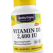 Вітамін Д3 Healthy Origins Vitamin D3 2400 IU 120 капс гел, фото 3