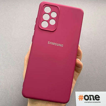 Чохол для Samsung Galaxy A52s матовий із захистом для камери чохол на телефон самсунг а52с бордовий CMR, фото 1