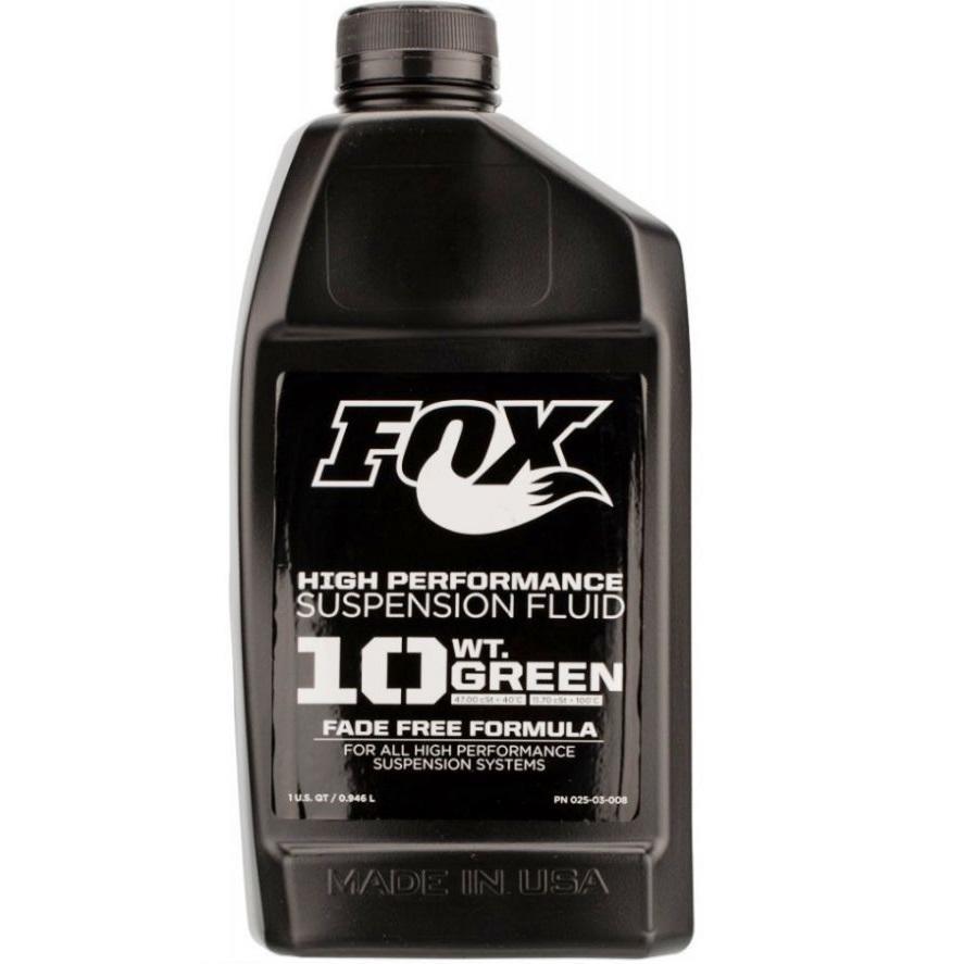 Мастило FOX Shox Suspension Fluid 946ml 10 WT Green