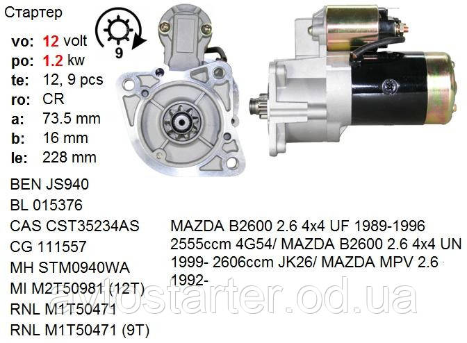 Ротор стартера AUDI 100 80 90 Coupe MAZDA 323 626 MX-6 Xedos B2200 B2600 MPV VW Passat Santana - фото 3 - id-p231458812