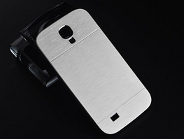 Чохол срібний Motomo на Samsung GalaxyS4 (i9500)