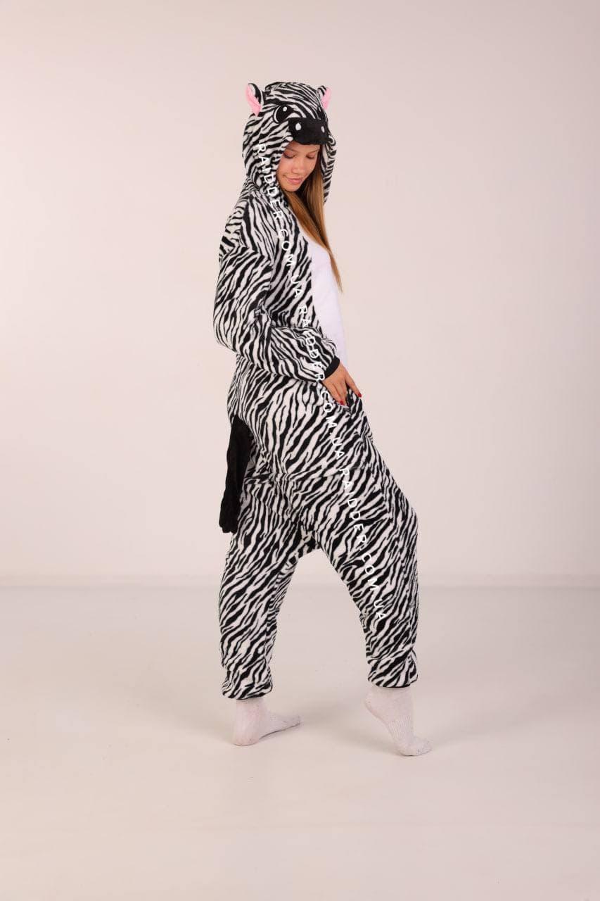 Пижама кигуруми для взрослых и детей Зебра (1043) - фото 1 - id-p1498885307