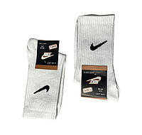 Носки Nike высокие спортивные носки Найк белые тренировочные с логотипом