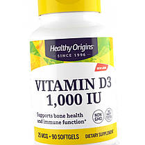 Вітамін Д3 Healthy Origins Vitamin D3 1000 IU 90 капс гел, фото 5