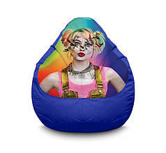 Крісло мішок "Harley Quinn. Kiss" Оксфорд