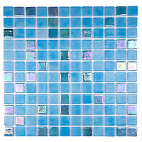 Стеклянная мозаика Glass Mosaic NI1205 Light Blue Pearl 31,7x31,7 за 1 ШТ