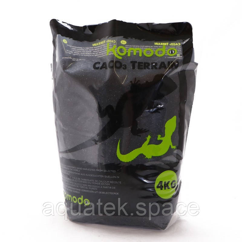 Пищевой песок для рептилий Komodo CaCo3 Sand black 4кг (U46080) - фото 1 - id-p1498816055
