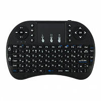 Беспроводная мини клавиатура с тачпадом Rii mini I8, цвет - черный, с доставкой по Киеву и Украине (NS)