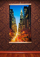Картина обігрівач Тріо (Манхеттен, нічний) настінний плівковий інфрачервоний електрообігрівач