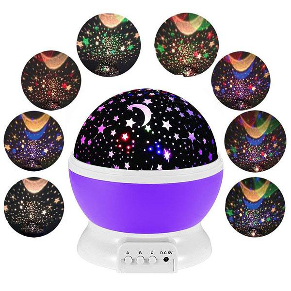 Ночник проектор звездного неба, ночной светильник, Star Master Dream Rotating, цвет - фиолетовый (NS) - фото 4 - id-p1498874907