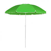 Пляжна парасолька складна Stenson 1.8 м, Зелена садова парасоля вулична без нахилу (зонт на пляж) (NS)