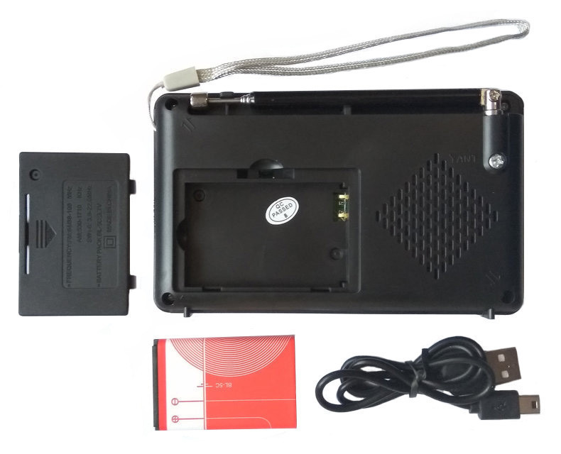 Радиоприемник c USB + Micro SD и аккумулятором, Golon RX-2277 Чёрный с MP3 плеером от флешки (NS) - фото 3 - id-p1498875003