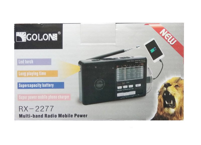 Радиоприемник c USB + Micro SD и аккумулятором, Golon RX-2277 Чёрный с MP3 плеером от флешки (NS) - фото 8 - id-p1498875003